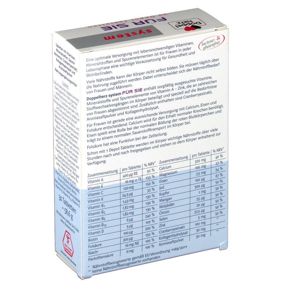Collezione del sistema <tc>Doppelherz</tc>: per le sue vitamine e minerali 30 cap