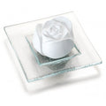 Piatto di vetro trasparente Rosenblüte aroma aromaravera 1 pezzi