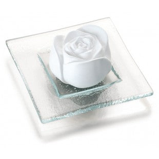 Primavera Aroma Stone Rosenblüte Transparent Glass Dish 1 pcs