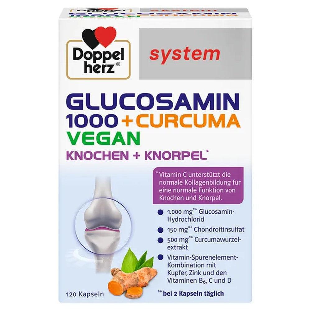 Doppelherz glucosamine 1000 + curcuma 120 כמוסות