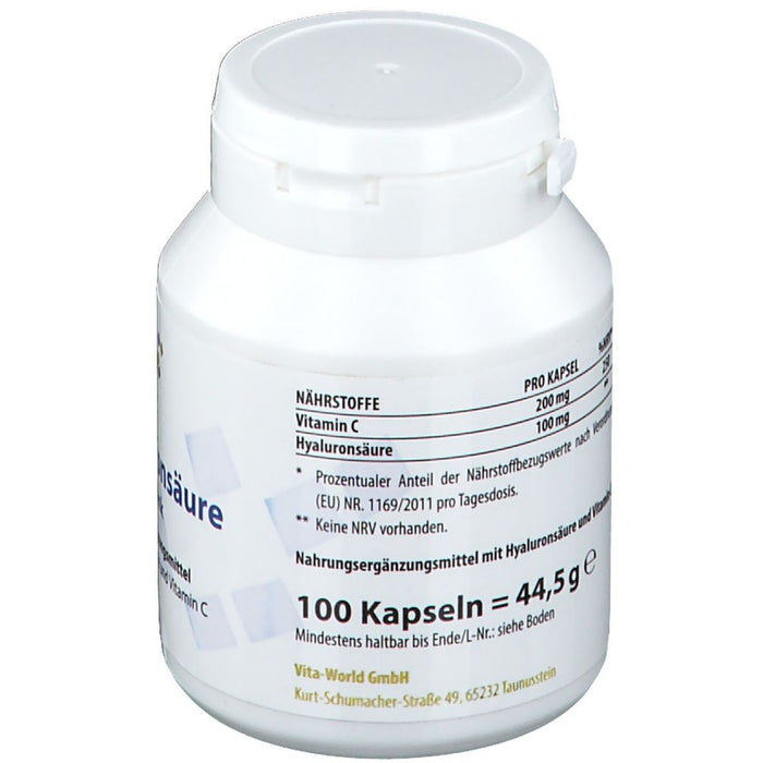 Vitaworld Hyaluronic 100 mg Joint Capsules 100 cap