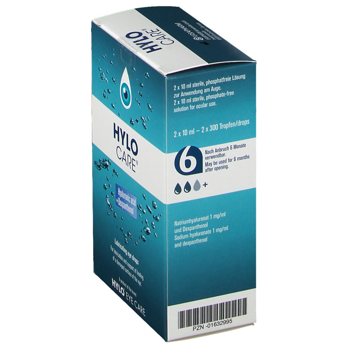 Hylo-Care Eye Drops 2 x 10 ml (double pack) size