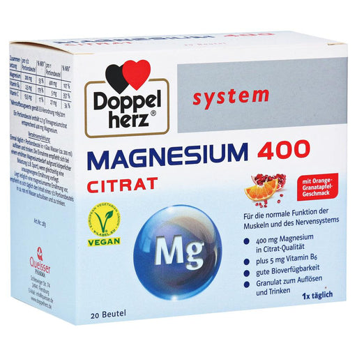 Doppelherz System Magnesium 400 Citrate Granulate 20 pcs