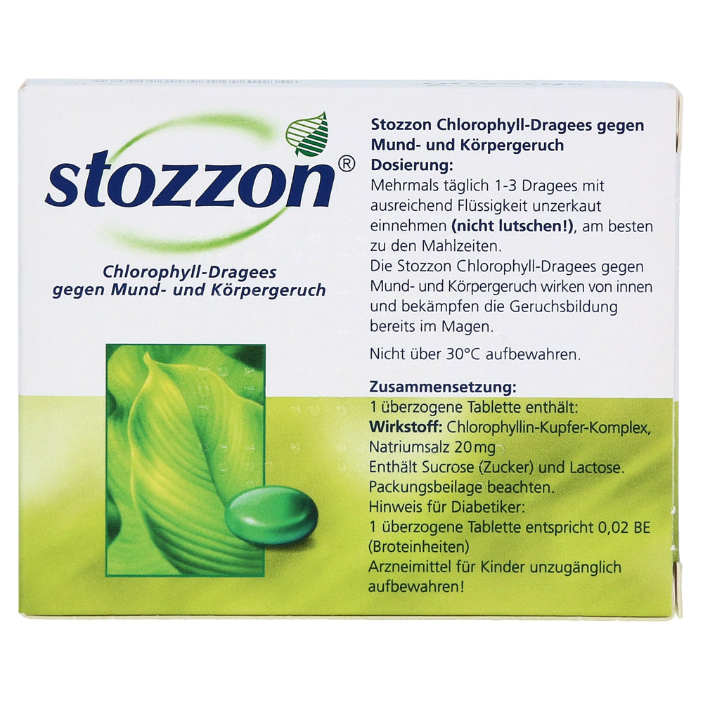 Stozzon Chlorophyll Dragees Against Mouth & Body Odor 40 pcs