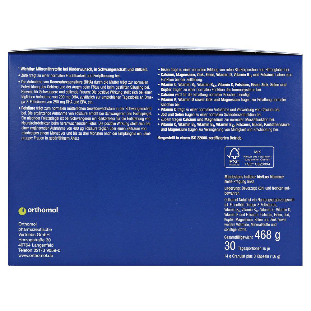 Overview of the different ingredients and their effects. Folic acid contributes to normal maternal tissue growth during pregnancy. Iron contributes to normal formation of red blood cells and haemoglobin.