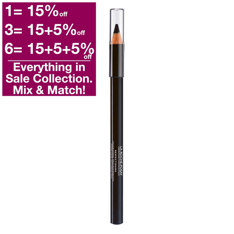 La Roche-Posay Respectissime Crayon Bois Eye Pencil - Black 1 pcs