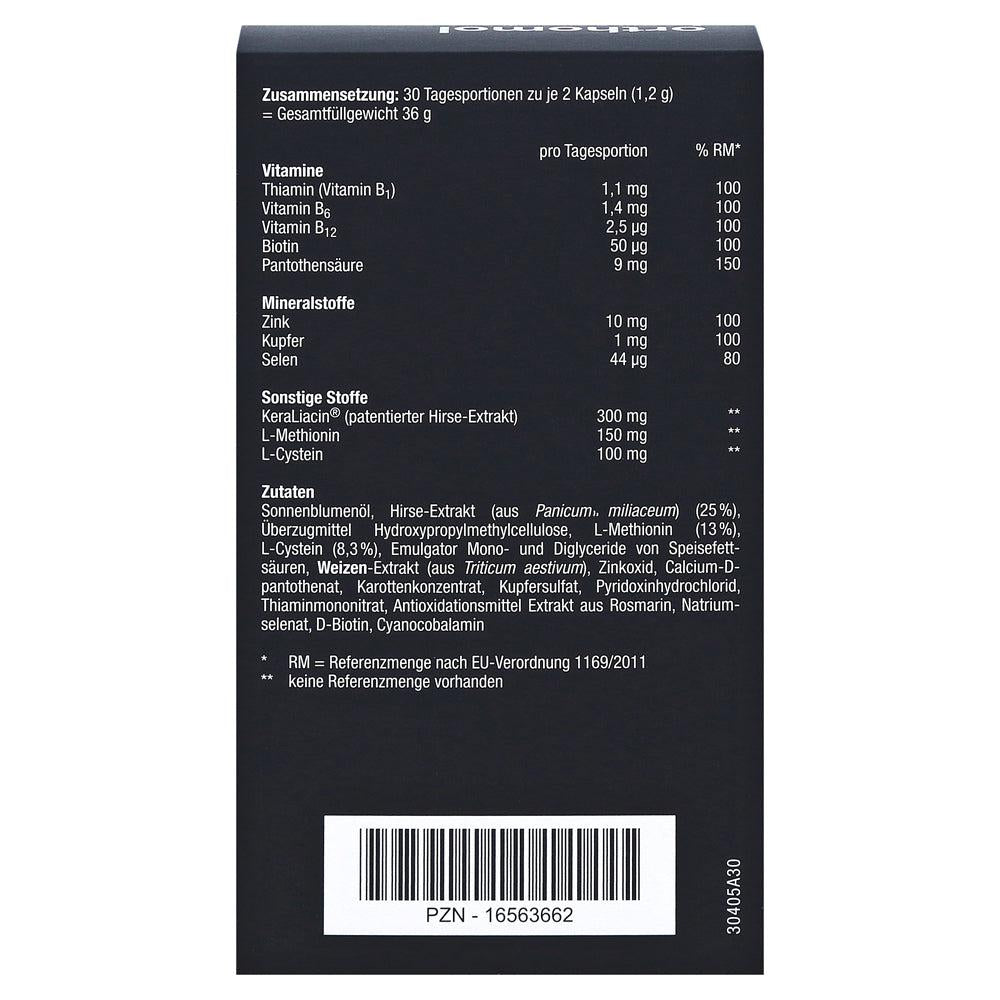 Ingredients list of Orthomol Hair Intense 30 daily portions