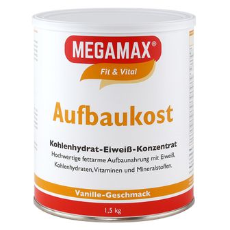 Megamax Fit & Vital Nutritional Diet Carbohydrat -proteinpulver - Vanilla 1,5 kg