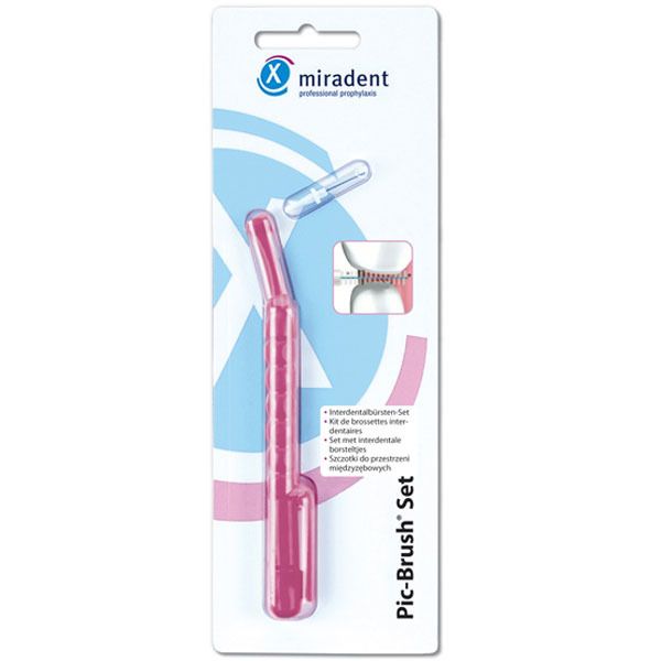 Miradent Pic-Brush XX Fine 1.6mm - Pink Transparent 1 set