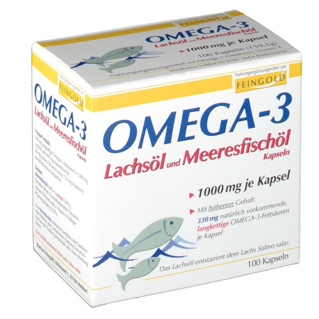 Feingold Feingold Omega-3 Salmon Oil and Marine Fish Oil Capsules 100 cap