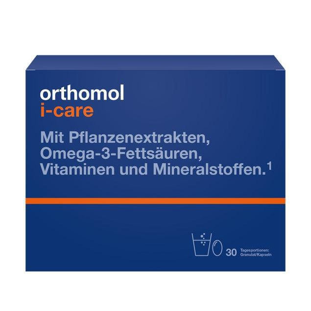 New packaging design - Orthomol i-CAre - Dietary Supplement for Adults 30 days is a Vitamins