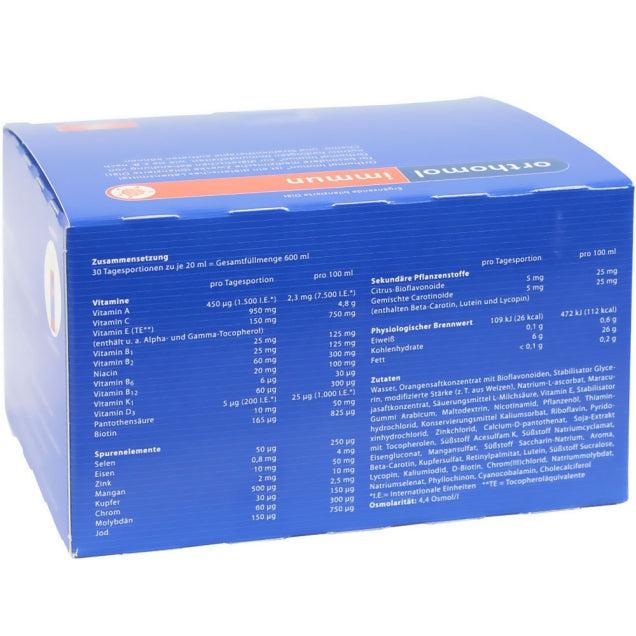 Back of the carton box package showing the ingredients