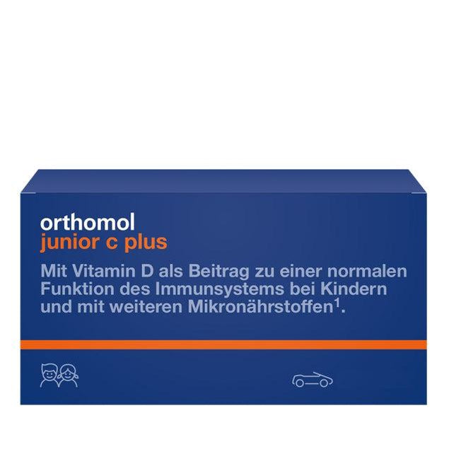 New packaging design - Orthomol Junior Vitamin C Plus Chewable Tab Forest Fruit and Mandarin 14 days is a Vitamins