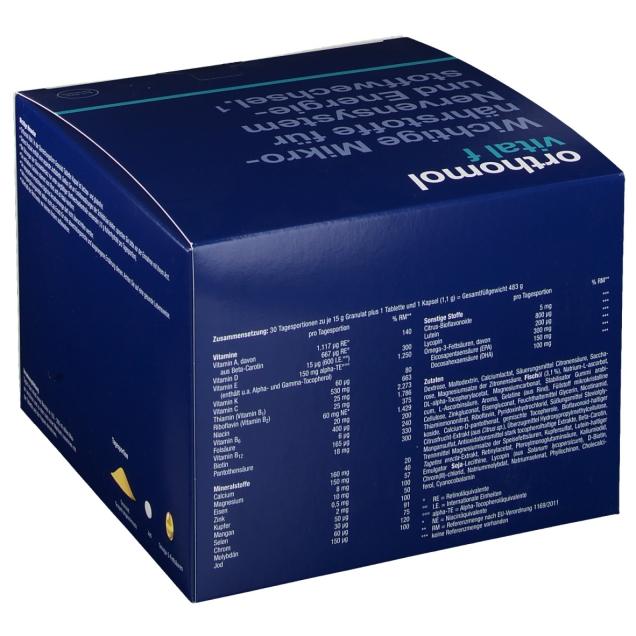 Orthomol Vital F Granules/Tab/Cap Grapefruit back