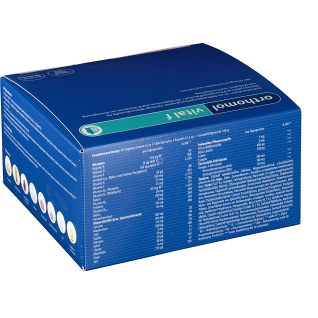 Nutritional table on the back of the package