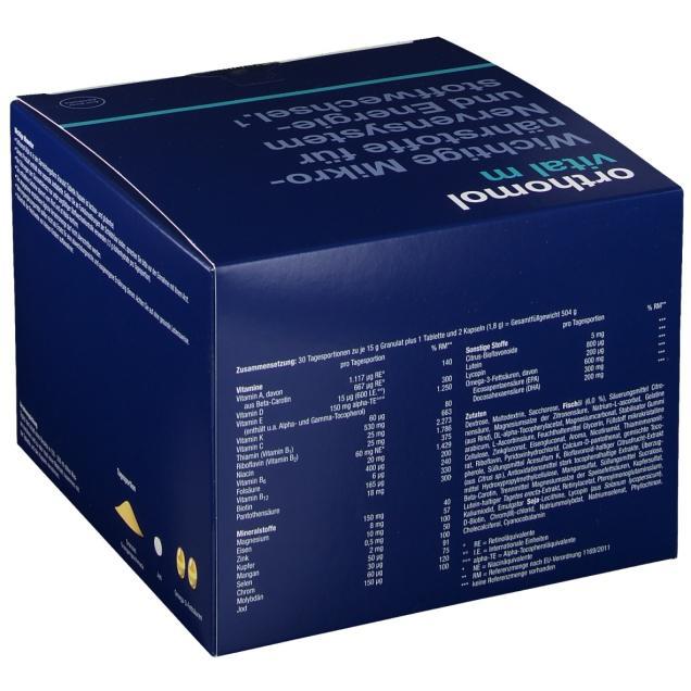Orthomol Vital M Granules/Tab/Cap Orange - Men Supplement back
