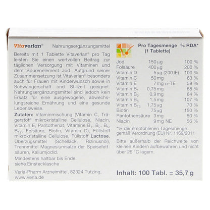 Vitaverlan Tablets 100 cap