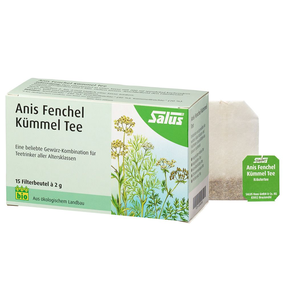 Caja de té orgánico de Salus Anise Anise Fennel Caraway 1
