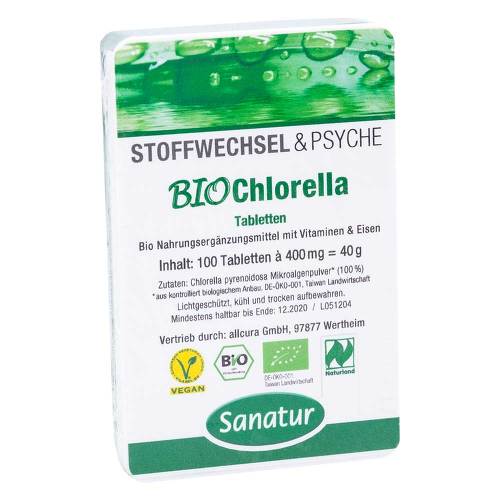 Allcura Sanatur Organic Chlorella Tablets 100 tab