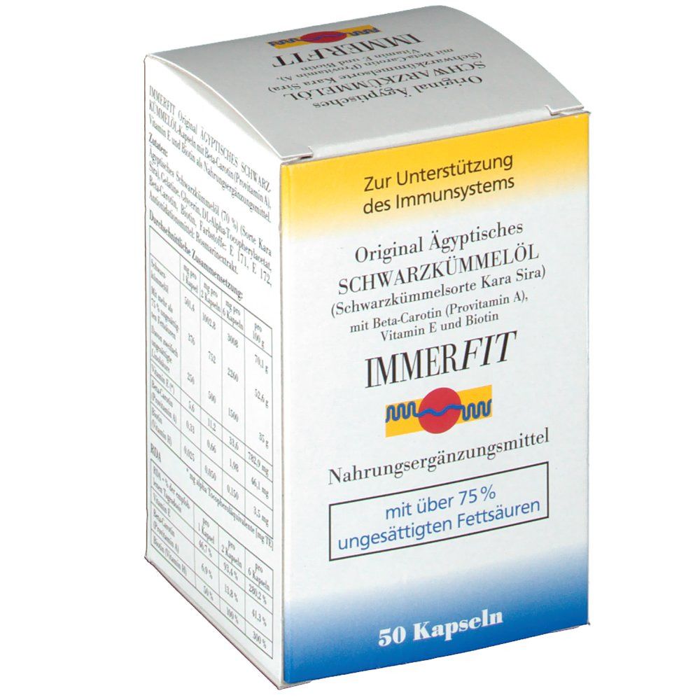 Immerfit Original Egyptian Black Cumin Oil Capsules 50 pcs