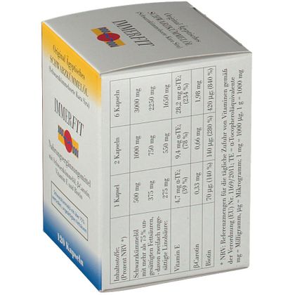 Immerfit Original Egyptian Black Cumin Oil Capsules 120 pcs