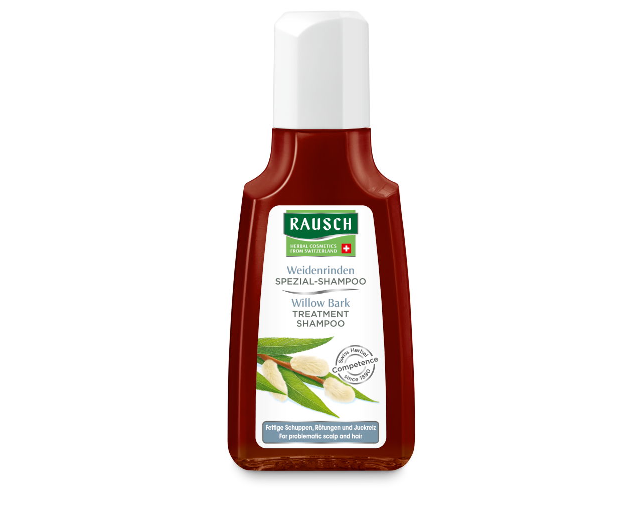 Șampon de tratament cu scoarță de salcie Rausch 40 ml - Dimensiunea călătoriei