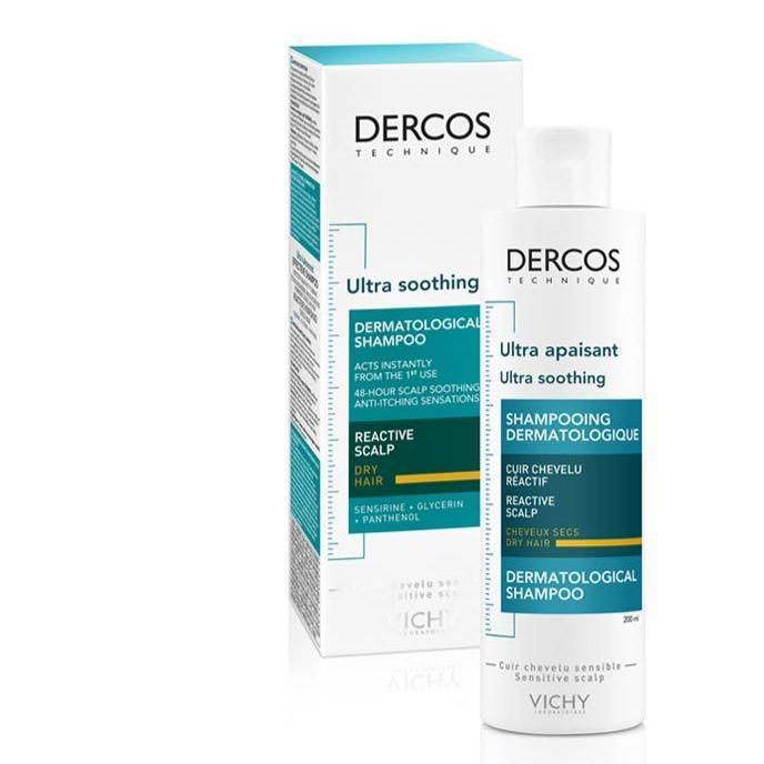 New design - Vichy Dercos Ultra Sensitive Sulfate-Free Shampoo - Normal to Dry Hair 200 ml