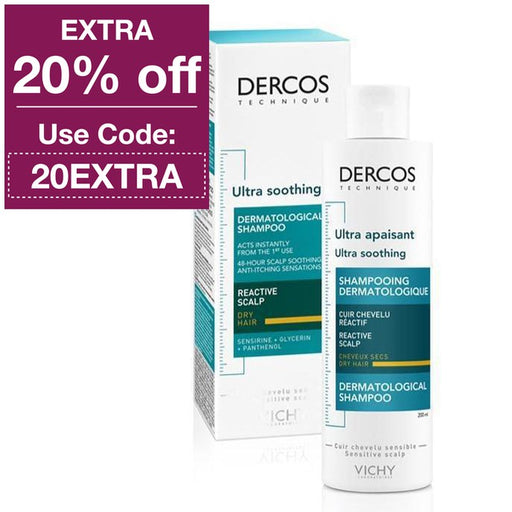 New design - Vichy Dercos Ultra Sensitive Sulfate-Free Shampoo - Normal to Dry Hair 200 ml