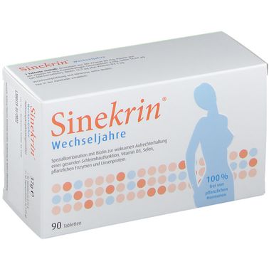 The package of Sinekrin Wechseljahre Menopause Tablets