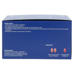 The other side of the package, stating that Orthomol Flavon M is lactose- and gluten-free and the contained gelatine is from beef