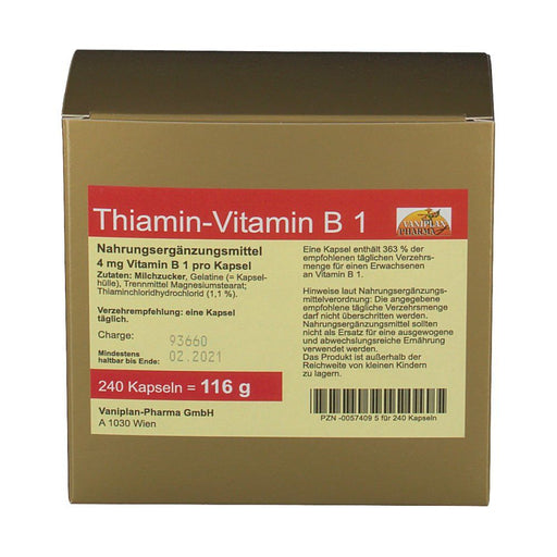 Thiamin Capsules Of Vitamin B1 240 pcs
